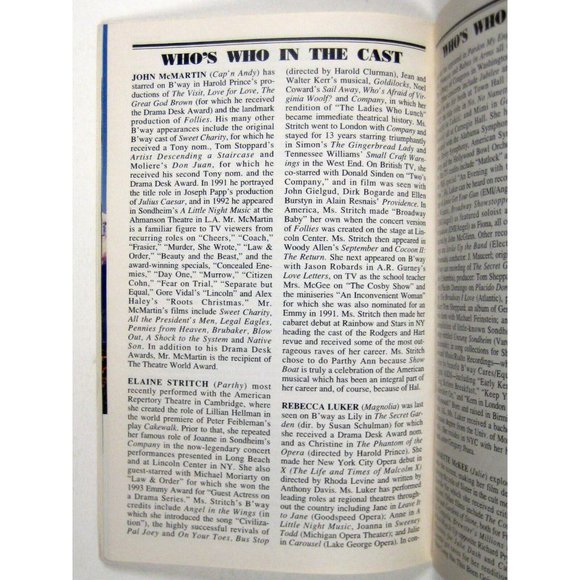 Show Boat Playbill July 1995 Rebecca Luker Mark Jacoby Joel Blum John McMartin - Picture 6 of 7